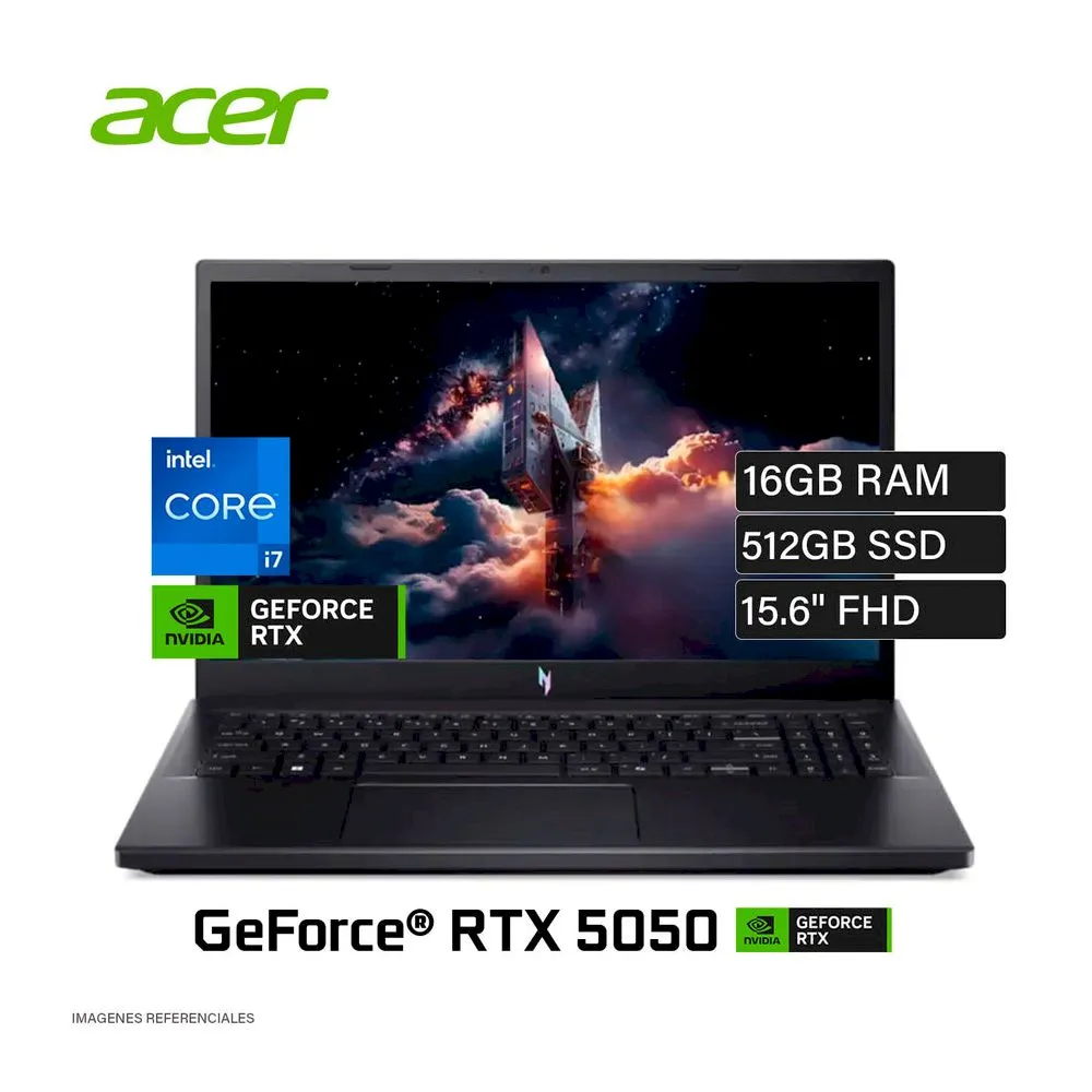 Laptop ACER NITRO V 165Hz 16GB 512SSD CORE I7 RTX5050 8GB - Vista 1