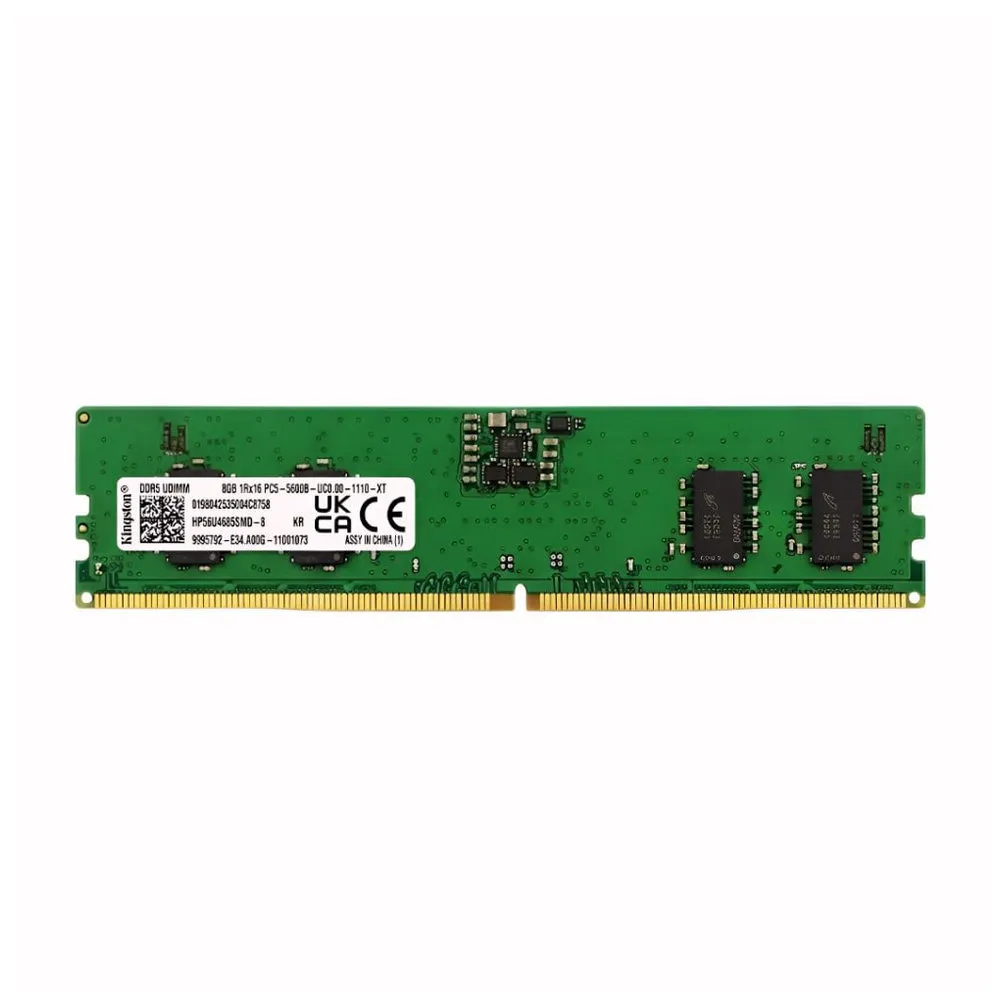 MEMORIA RAM KINGSTON 8GB DDR5 5600MHZ PC5-44800 CL46 UDIMM OEM / SIN CAJA MEMORIA RAM PC - Vista 1