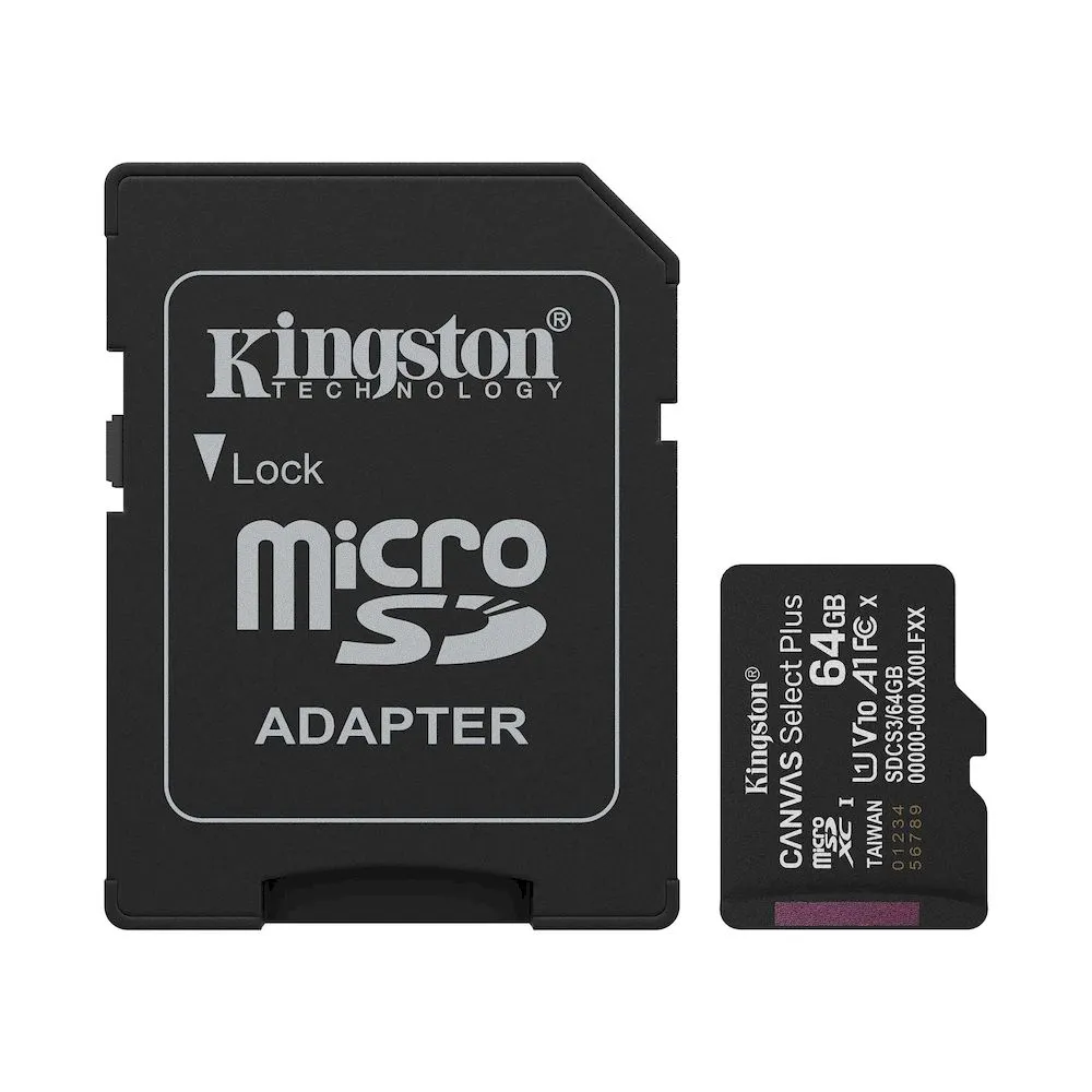Memoria micro-SD Kingston Canvas Select Plus 64B 100MB/S adaptador SD - Vista 4