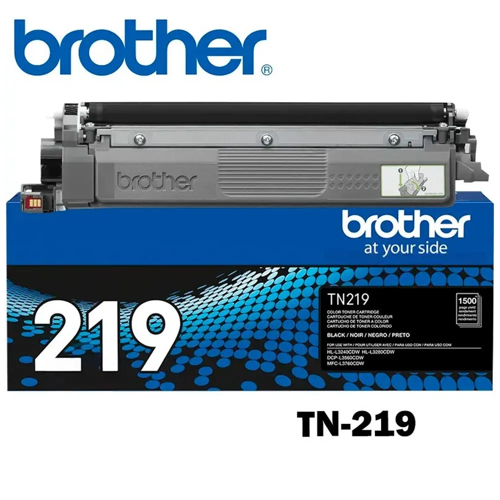 CARTUCHO DE TONER BROTHER TN-219BK TN219BK TN219 219 NEGRO BLACK L3560 L3760 L3280 1500KPG - Vista 2