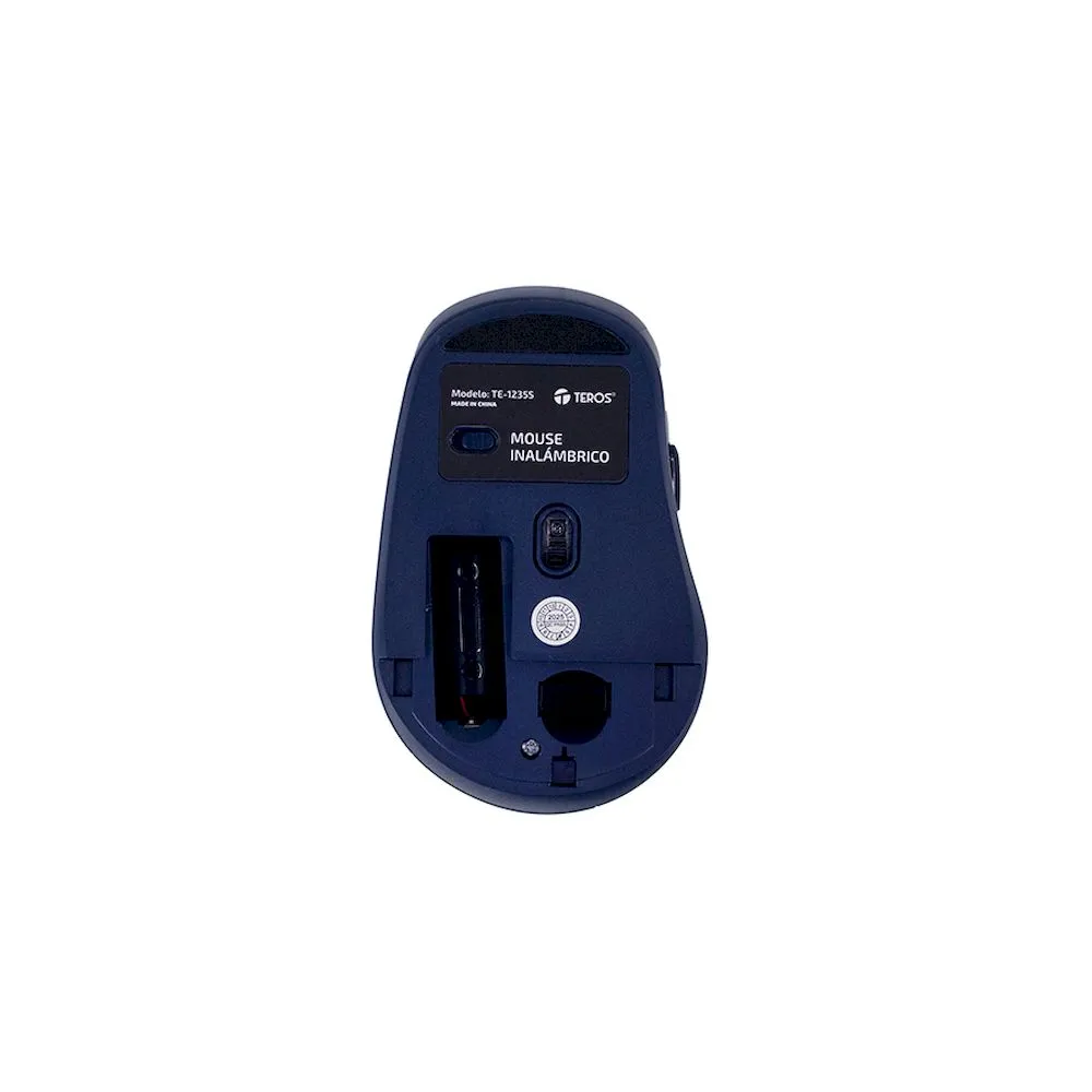 MOUSE inalámbrico TEROS TE-1235S USB 2.4GHZ 6 BOTONES AZUL - Vista 2