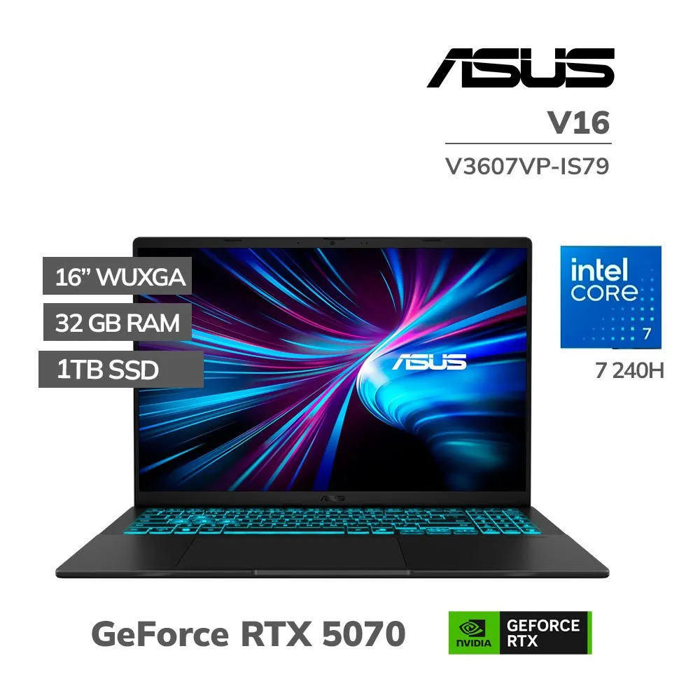LAPTOP GAMING ASUS V16 V3607VP-IS79 i7 240H 32GB 1TBSSD 144HZ RTX5070 - Vista 1