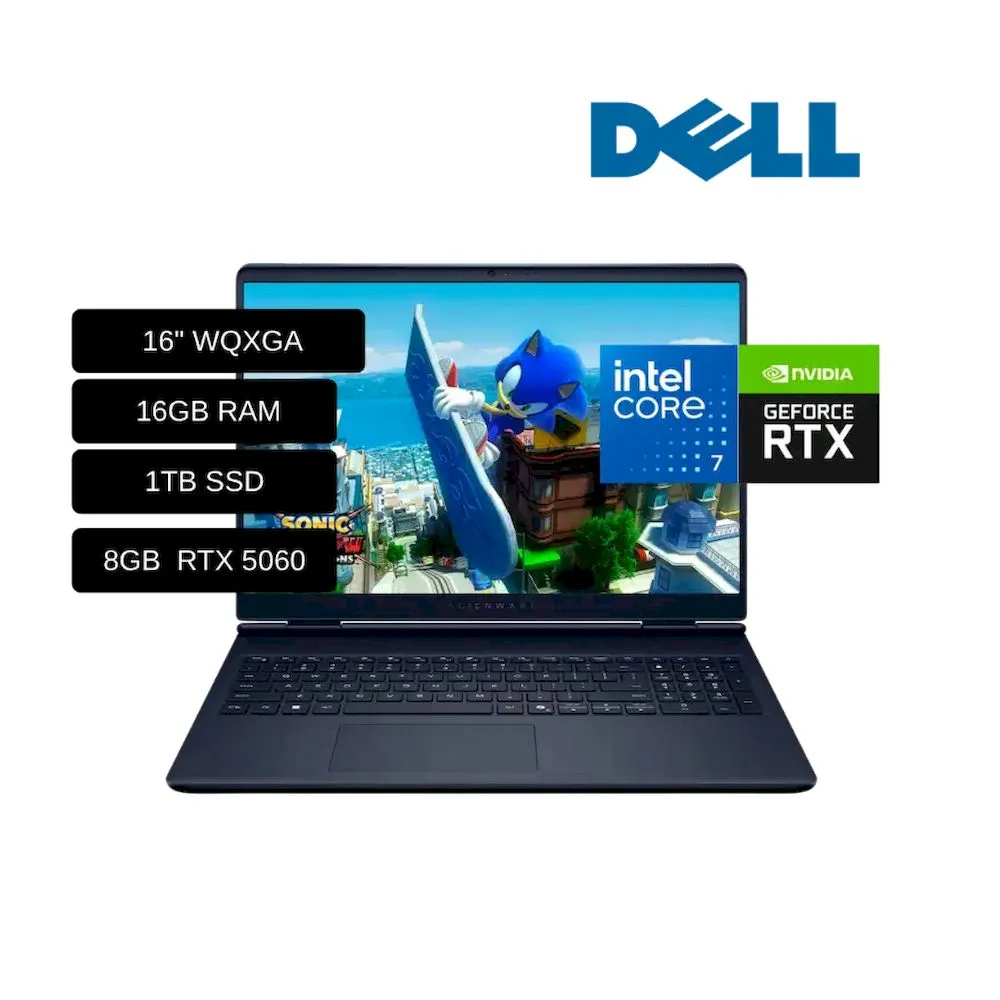 LAPTOP GAMER DELL ALIENWARE 16 AURORA AC16250 i7 16GB 1TB RTX 5060 V8GB - Vista 1