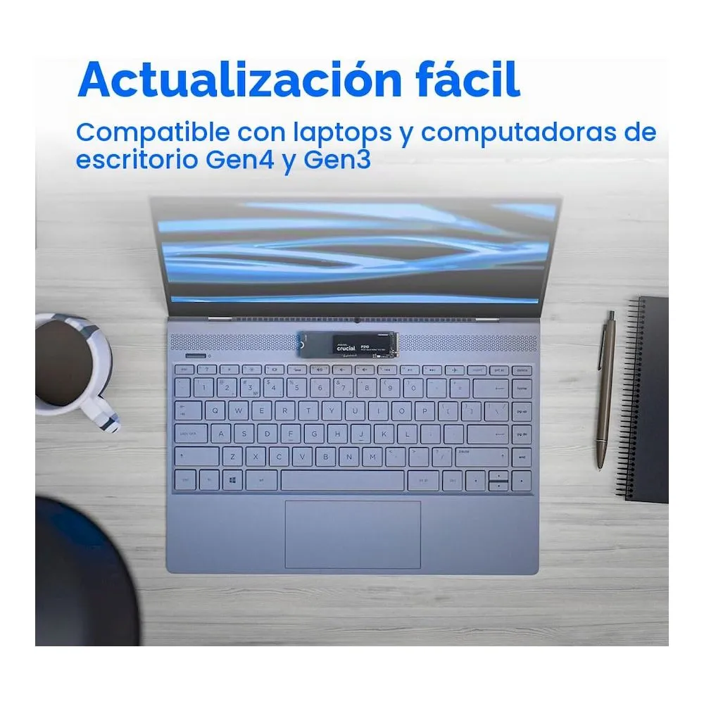 Disco SSD interno Crucial P310 1TB M.2 2280 GEN 4 7100MBS MICRON - Vista 2