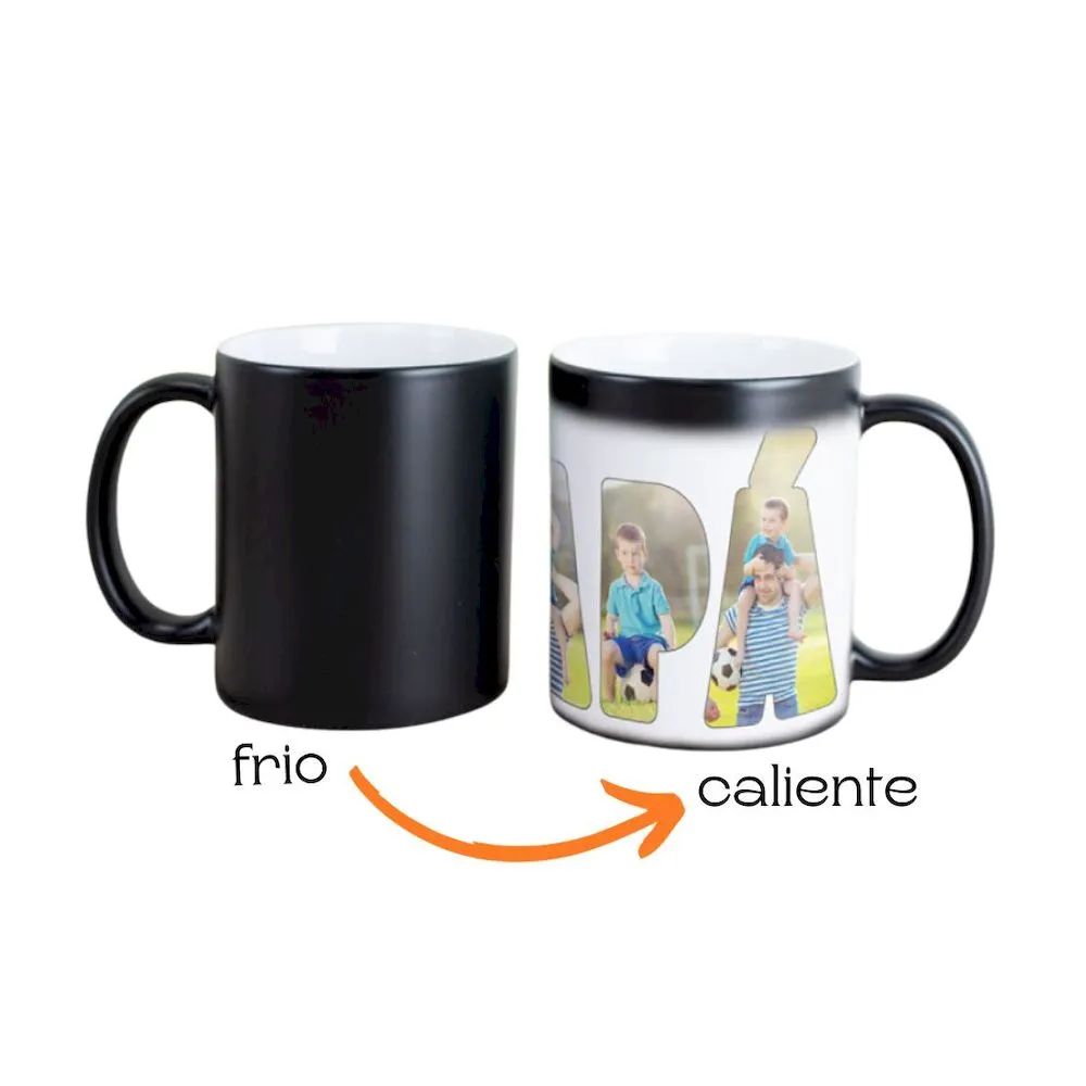 Taza para sublimar mágica negra Triple A 11 onzas - Vista 4