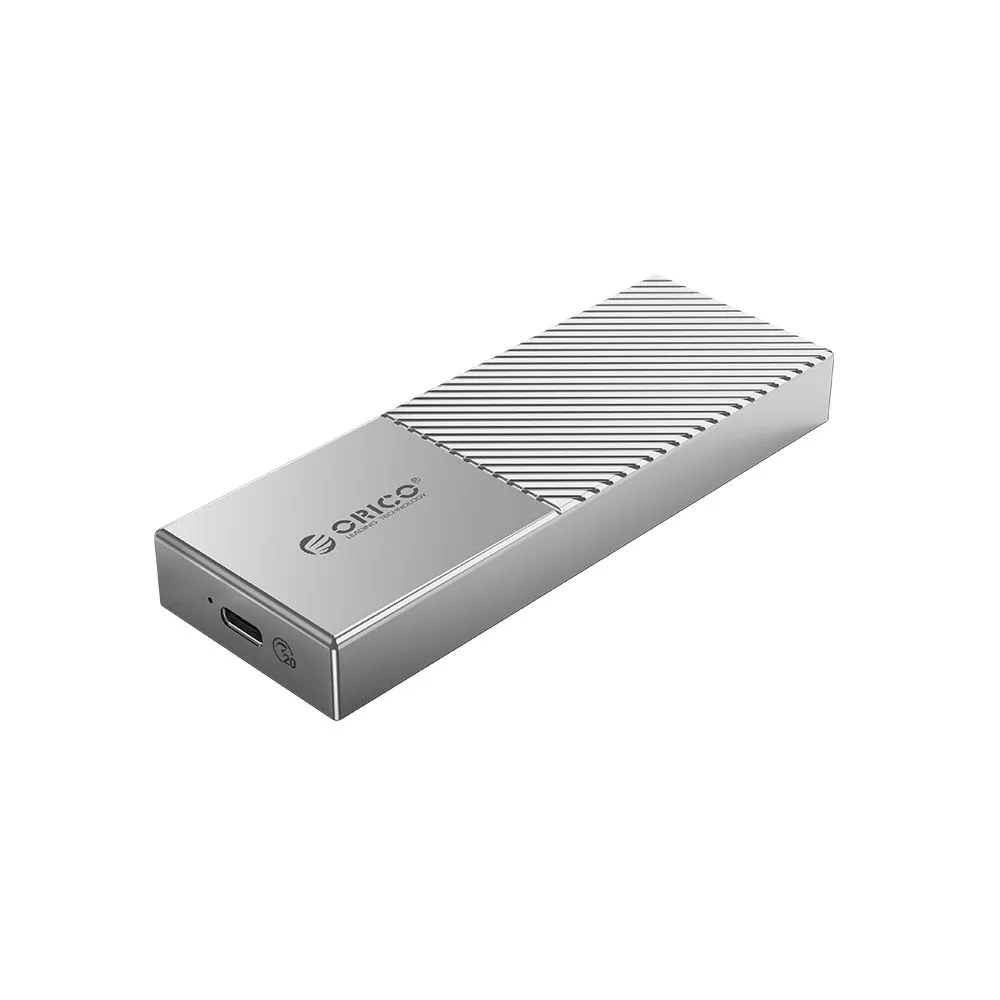 ENCLOSURE ORICO M207C3-G4 M.2 NVMe 20Gbps USB-C 3.2 4TB COLOR SILVER- PLATA - Vista 1