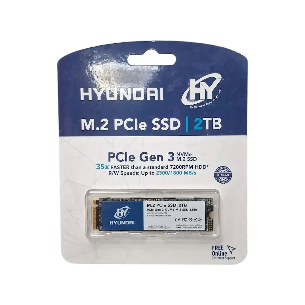 DISCO SSD HYUNDAI HTM2PC2TB M.2 NVME 2TB PCIe Gen3 x4 LECURA 2300MBS - Vista 1