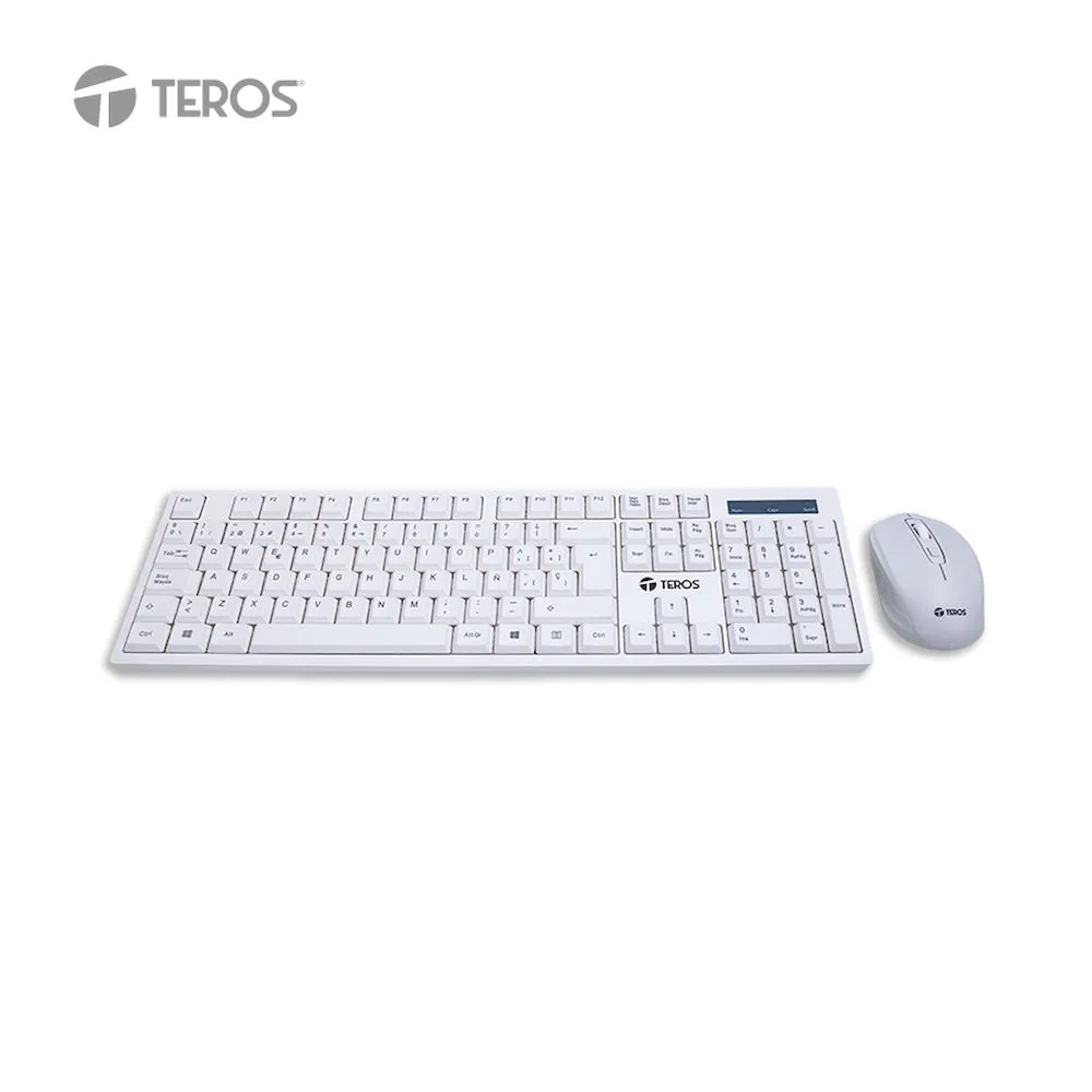 Teclado y Mouse TEROS TE-5016S inalambrico BLANCO - Vista 1