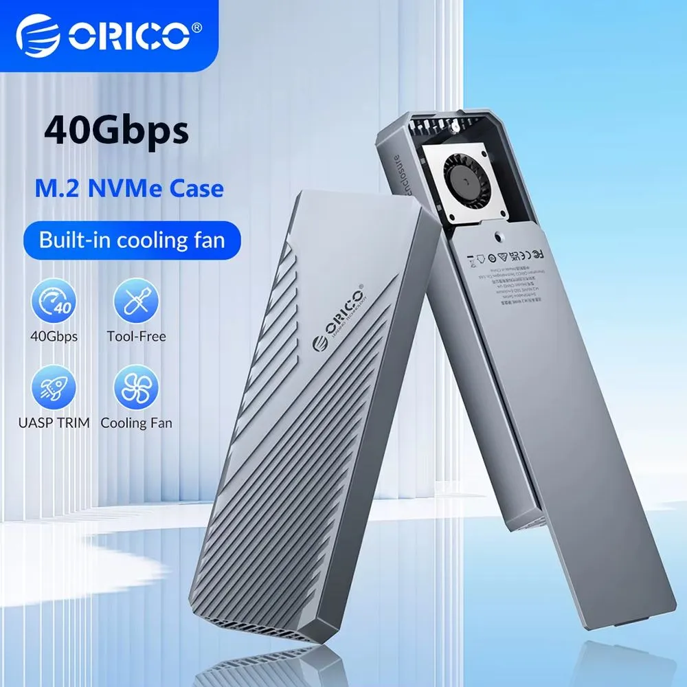ENCLOSURE ORICO CNM2-U4 SSD M.2 NVME USB-C 40GBPS 8TB - Vista 2