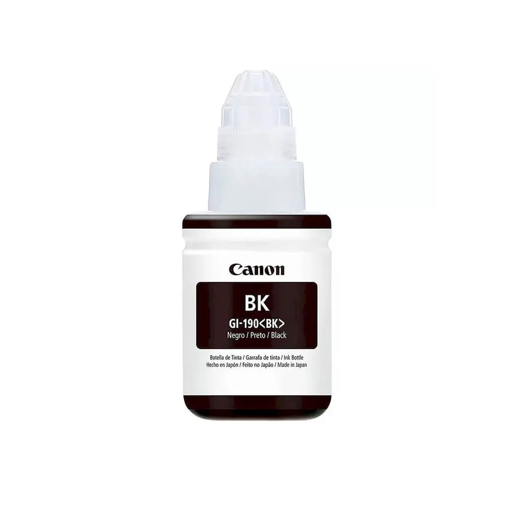 Botella de tinta CANON GI-190 negro NEGRA 70ml ORIGINAL OEM SIN CAJA TINTA IMPRESORA G1100 G2100 G3100 G4100 G1110 G2101 G2110 G2111 G3101 G3102 G3110 G3111 G4102 G4110 G4111 - Vista 4