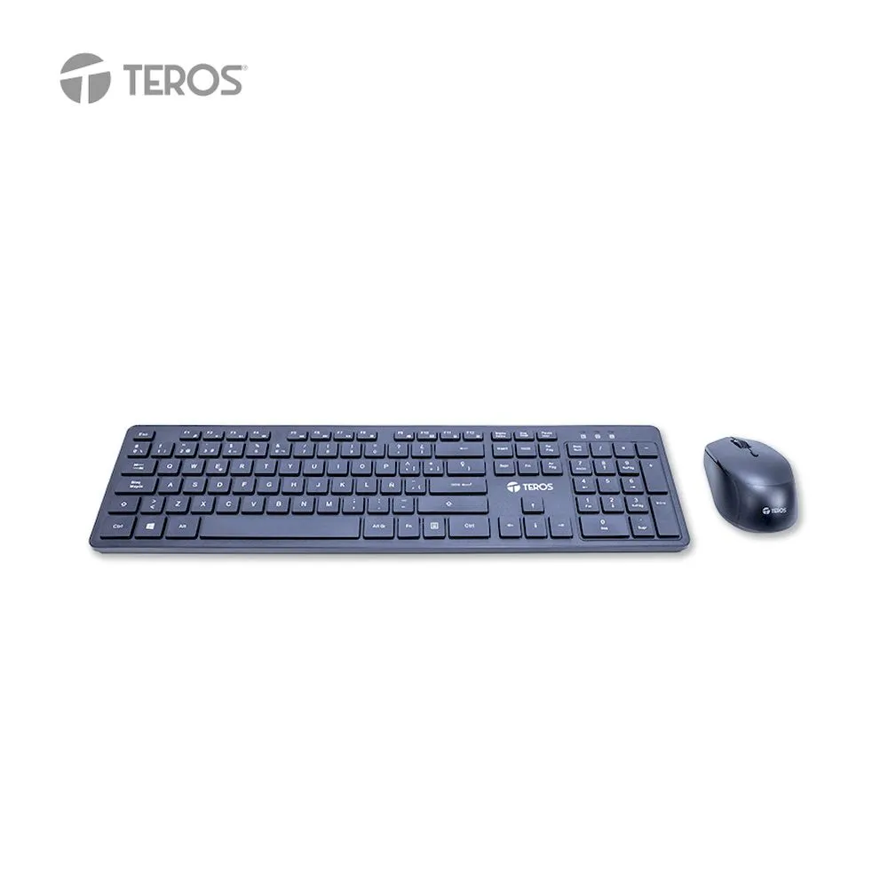 Kit Teclado y Mouse TEROS TE-5013S inalámbrico NEGRO 2.4GHZ RECEPTOR USB - Vista 1