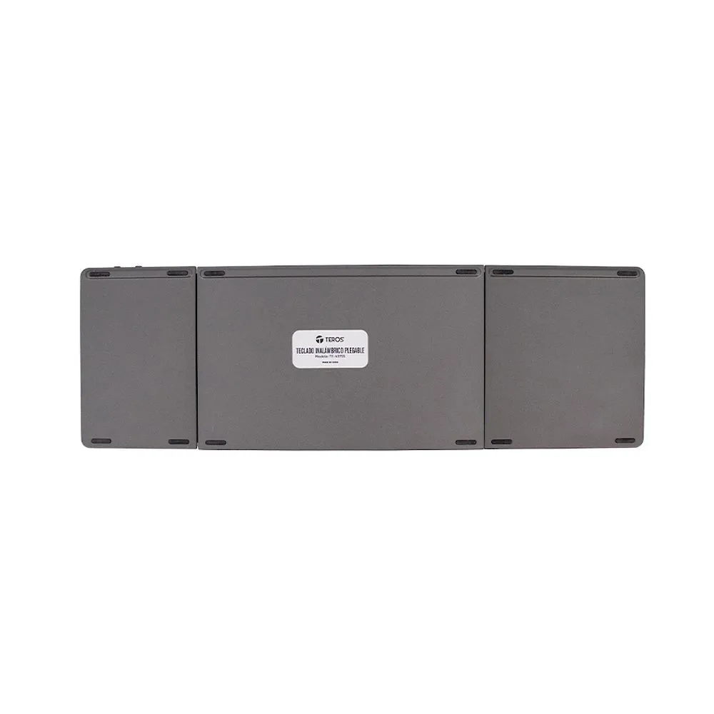 TECLADO TEROS TE-4075S PLEGABLE INALAMBRICO BT 3.0 GRIS USB-C - Vista 2