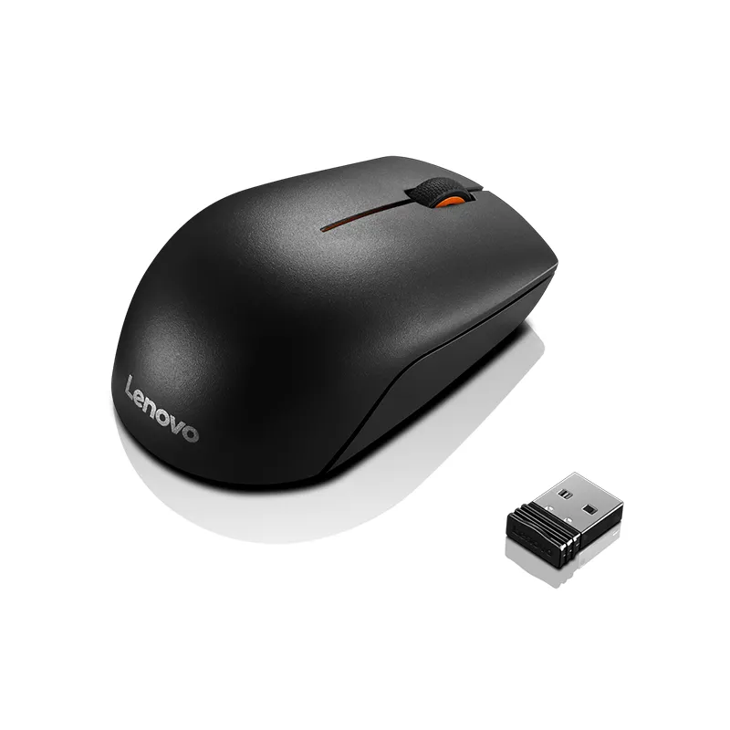 Mouse Lenovo 300 compacto, inalámbrico (2.4GHz a través de nano receptor USB-A), Negro - Vista 1