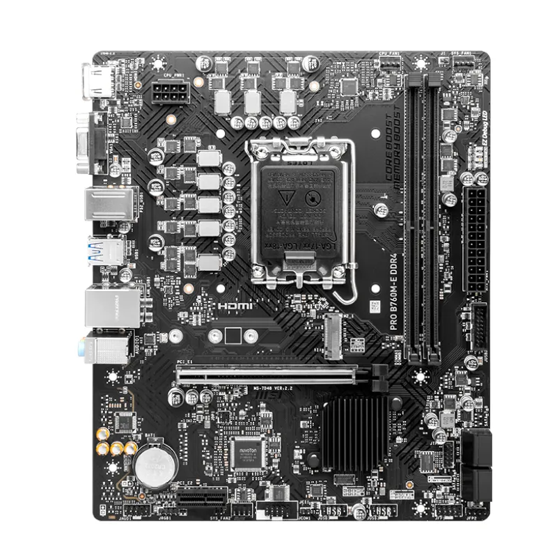 Motherboard MSI PRO PRO B760M-E DDR4, Chipset Intel B760, LGA1700, HDMI, VGA, mATX. - Vista 1